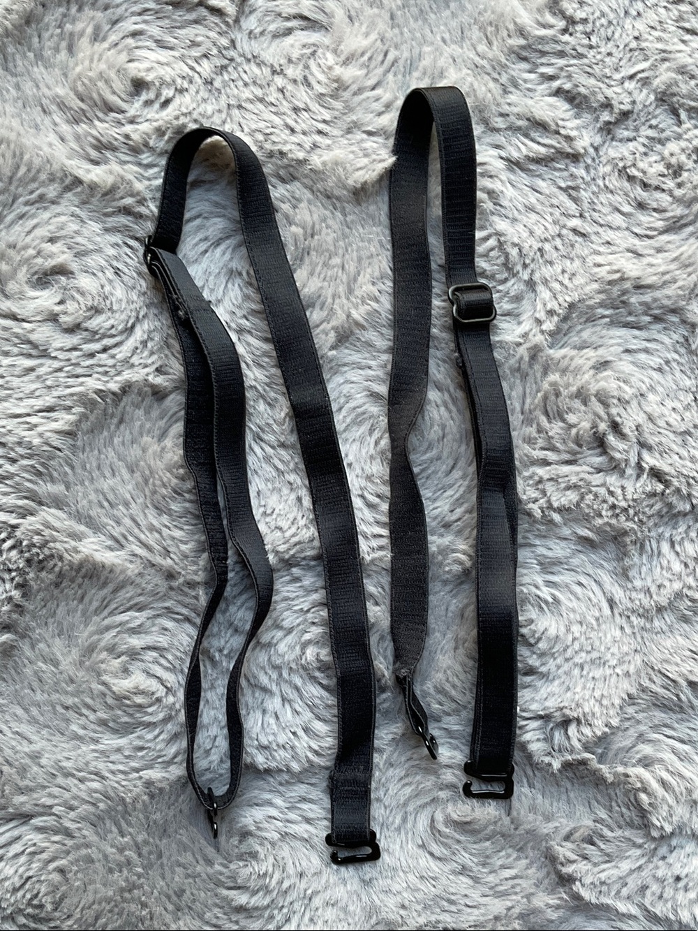 Adjustable Black Bra Straps - Replacement Elastic Straps
